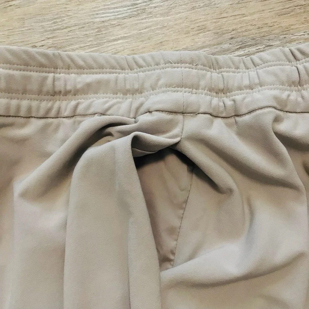 Joie Taupe High Rise Knit Pull On Split Hem Slim Tapered Leg Pants XS